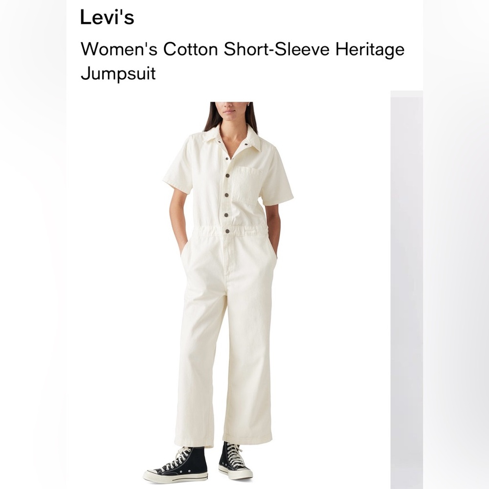 Levi’s Short Sleeve Heritage Jumpsuit -Ecru